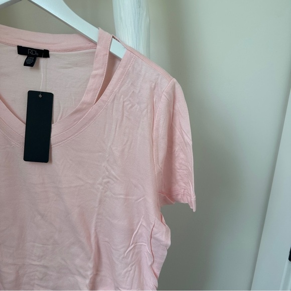 RDI Pink Scoop Neck Short Sleeve Tee Size Large - Picture 5 of 8